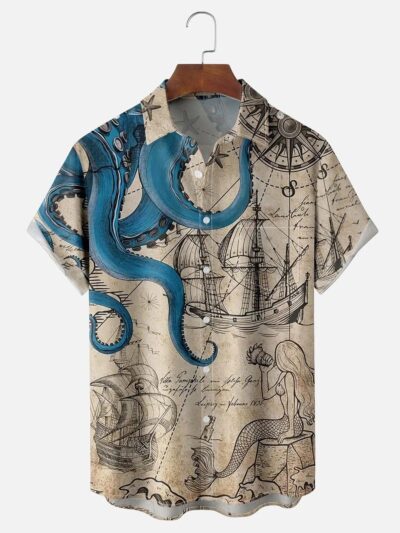 Ukiyoe short sleeve pocket shirt