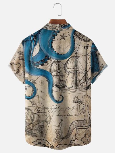 Ukiyoe short sleeve pocket shirt