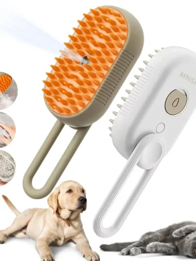 Pet Cleaning Brush Steam Spray